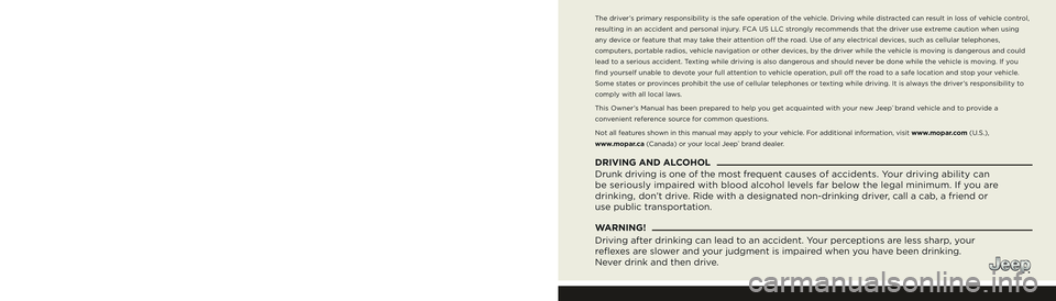 JEEP CHEROKEE LATITUDE LUX 2021 Owners Manual WARNING: Operating, servicing and maintaining a passenger vehicle or off-highway
motor vehicle can expose you to chemicals including engine exhaust, carbon monoxide,
phthalates, and lead, which are JEEP CHEROKEE LATITUDE LUX 2021 Owners Manual WARNING: Operating, servicing and maintaining a passenger vehicle or off-highway
motor vehicle can expose you to chemicals including engine exhaust, carbon monoxide,
phthalates, and lead, which are