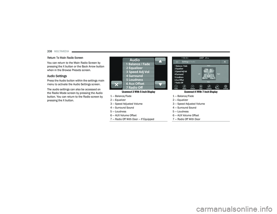 JEEP CHEROKEE 2022  Owners Manual ���³��%�D�O�D�Q�F�H��)�D�G�H
���³��(�T�X�D�O�L�]�H�U
���³��6�S�H�H�G��$�G�M�X�V�W�H�G��9�R�O�X�P�H
���³��6�X�U�U�R�X�Q�G��6�R�X�Q�G
���³��/�R�X�G�Q�H�V�V
���³��$�8�;��9�R�