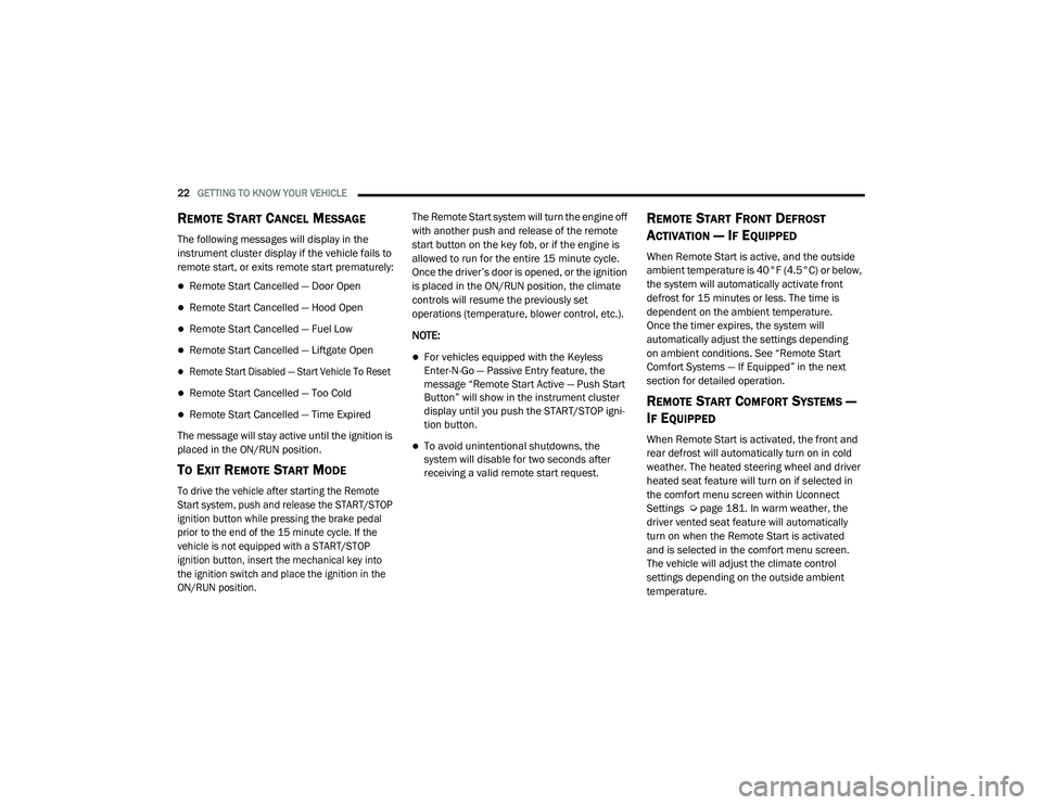 JEEP CHEROKEE 2022 Owners Manual 