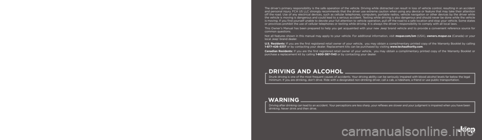 JEEP GRAND CHEROKEE 2023  Owners Manual  WARNING:  Oper ating, servicing and maintaining a passenger vehicle or off-highway 
motor vehicle can expose you to chemicals including engine exhaust, carbon monoxide,   
phthalates, and lead, which