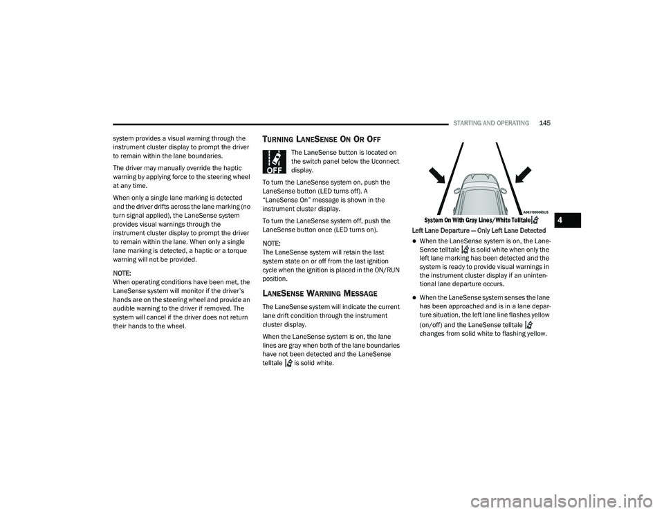 JEEP GRAND CHEROKEE TRAILHAWK 2020  Owners Manual 4

21_WK_OM_EN_USC_t.book  Page 145   