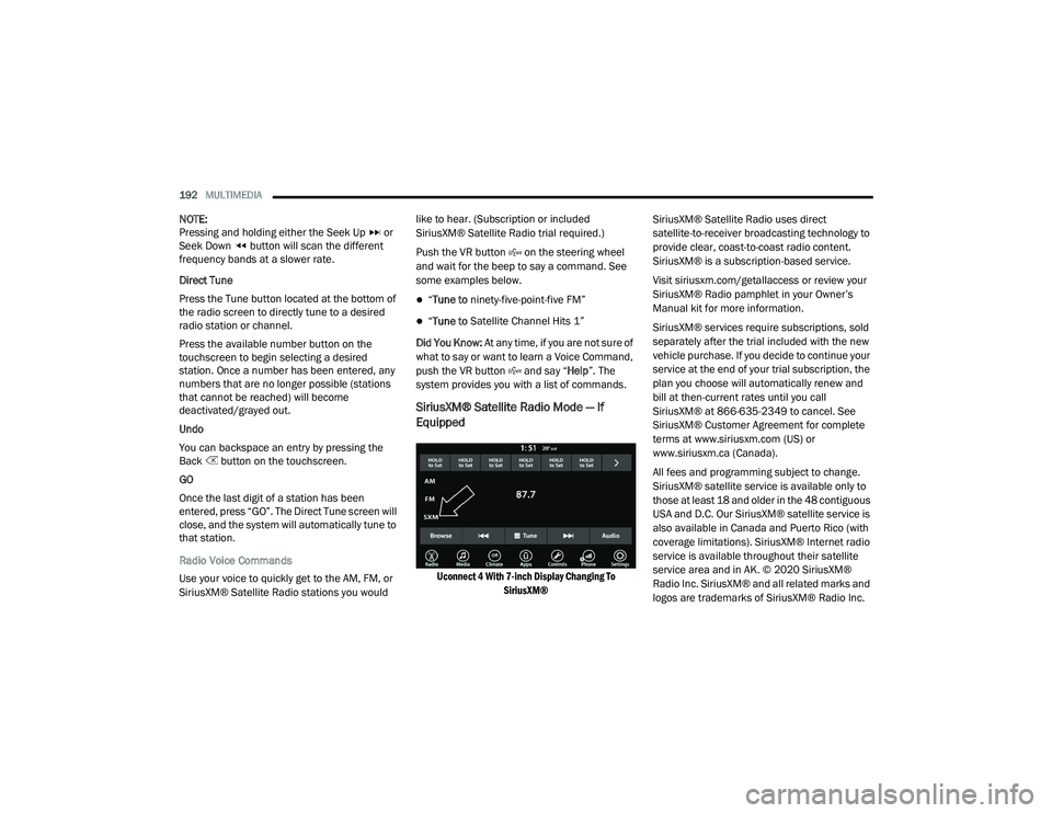 JEEP GRAND CHEROKEE TRAILHAWK 2020  Owners Manual 