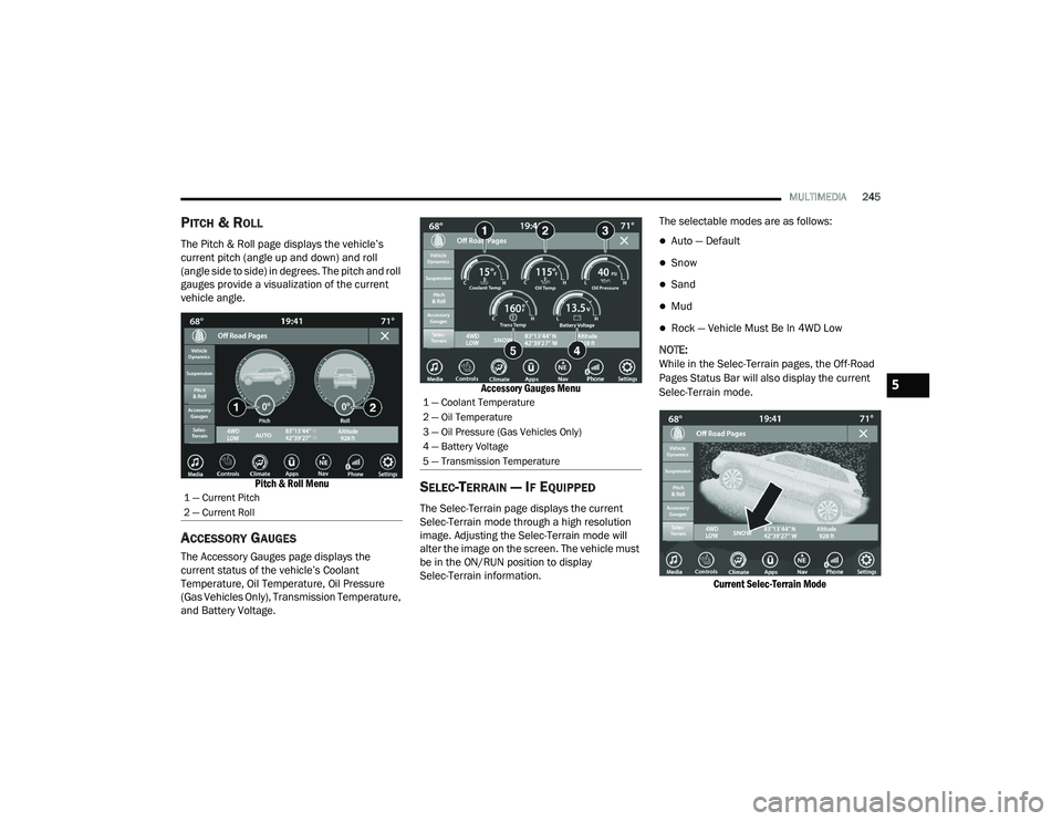 JEEP GRAND CHEROKEE TRAILHAWK 2020  Owners Manual 1 �