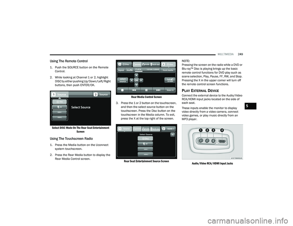 JEEP GRAND CHEROKEE TRAILHAWK 2020  Owners Manual 
5

21_WK_OM_EN_USC_t.book  Page 249   