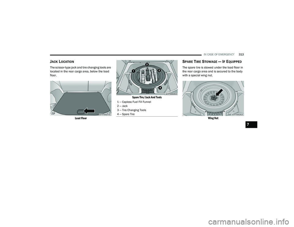 JEEP GRAND CHEROKEE TRAILHAWK 2020  Owners Manual 7

21_WK_OM_EN_USC_t.book  Page 313   