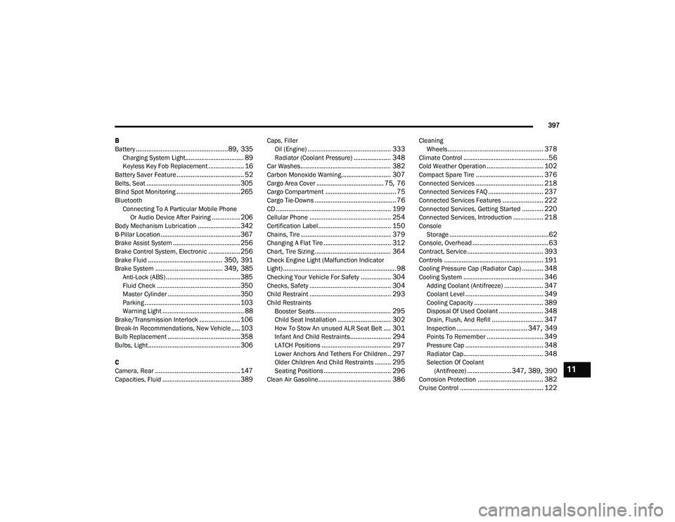 JEEP GRAND CHEROKEE TRAILHAWK 2020  Owners Manual 11

21_WK_OM_EN_USC_t.book  Page 397   