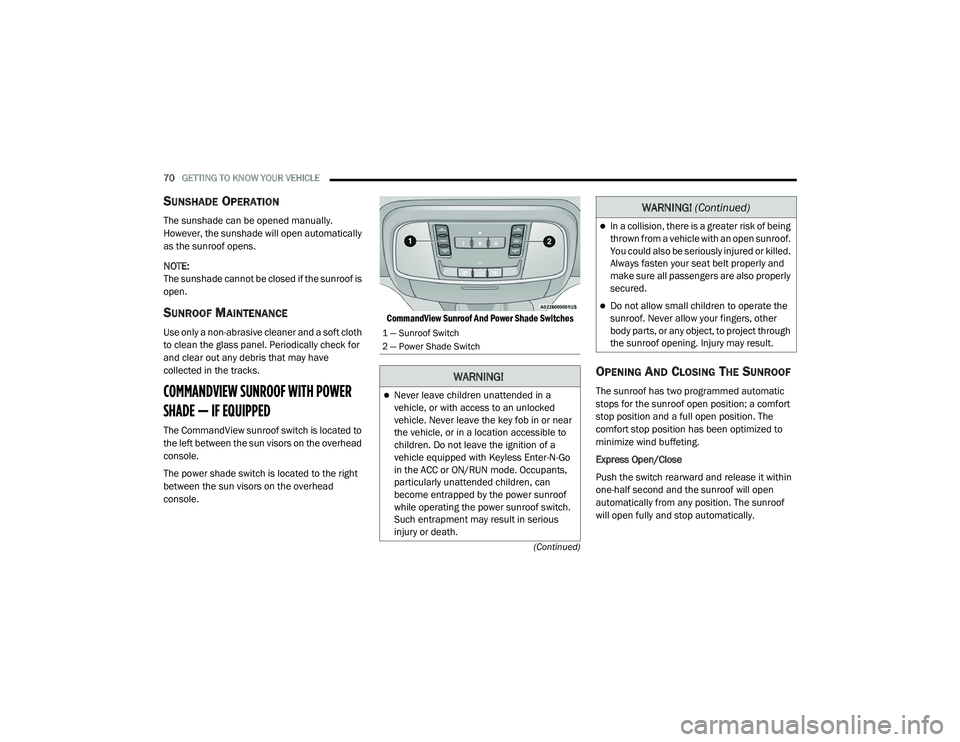JEEP GRAND CHEROKEE TRAILHAWK 2020 Manual PDF W�$�5N�,N�*�
Never leave children unattended in a 
vehicle, or with access to an unlocked 
vehicle. Never leave the key fob in or near 
the vehicle, or in a location accessible to 
children. Do no