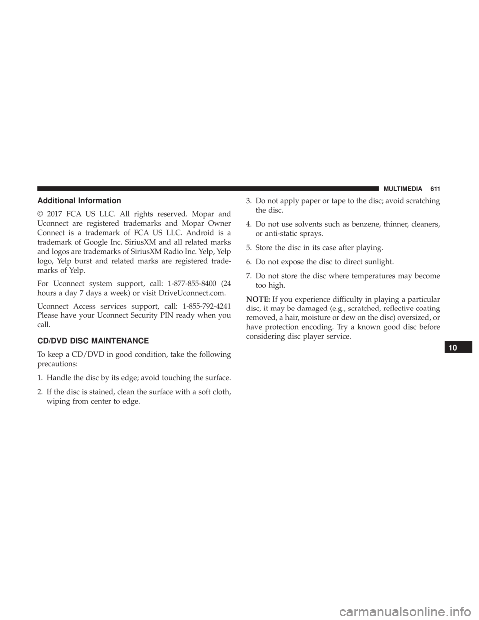 JEEP GRAND CHEROKEE TRAILHAWK 2017  Owners Manual 