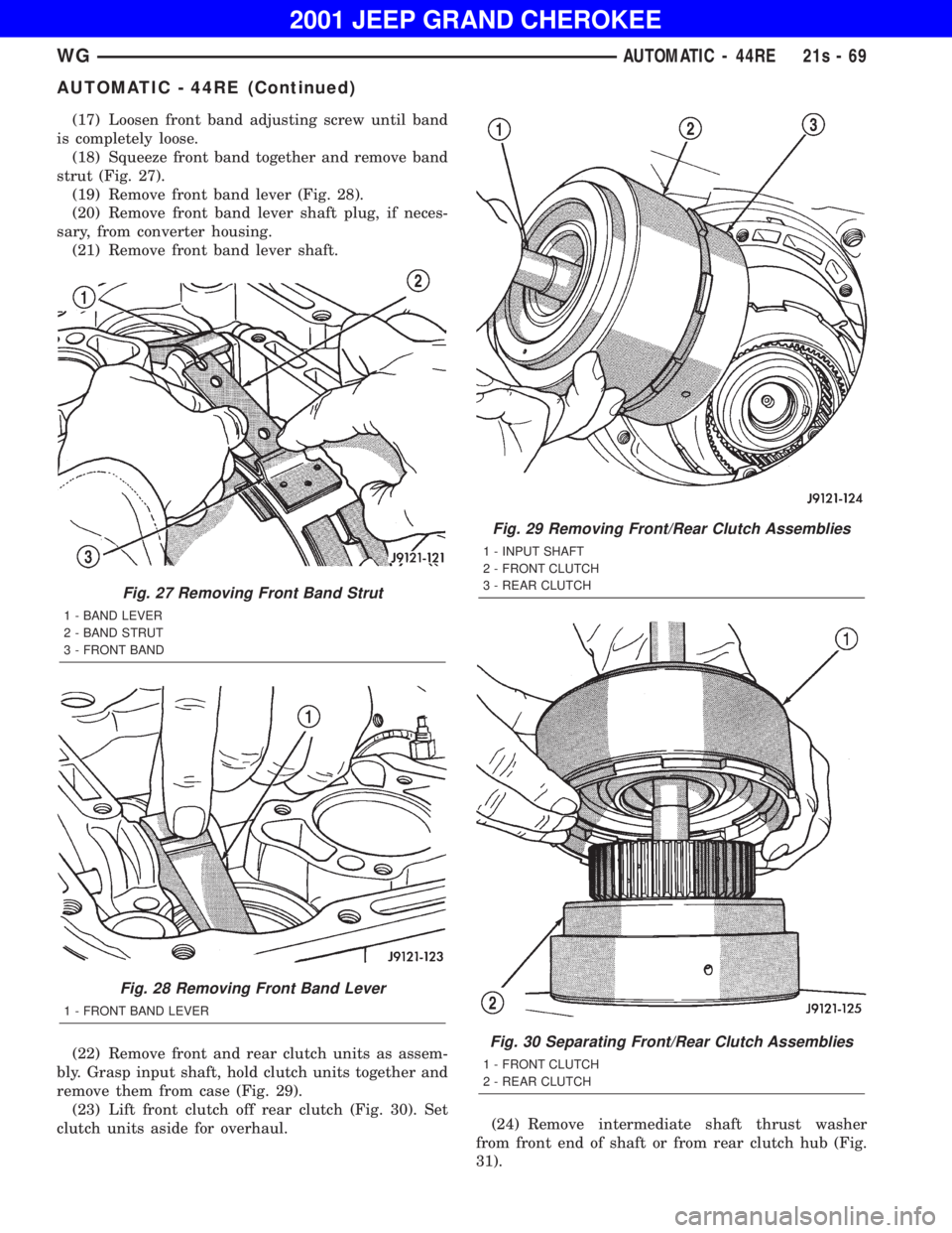 JEEP GRAND CHEROKEE 2001  Owners Manual 