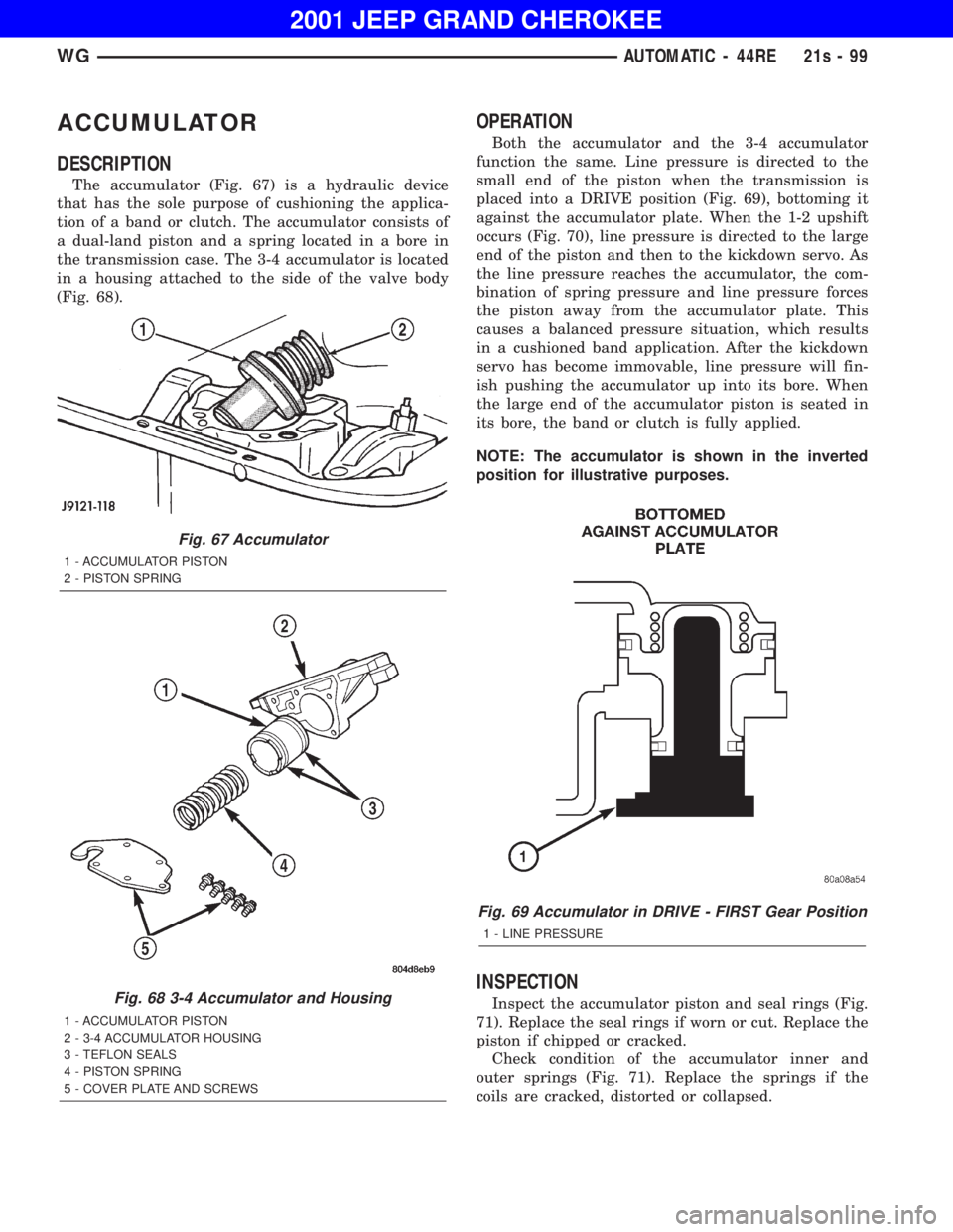 JEEP GRAND CHEROKEE 2001  Owners Manual 