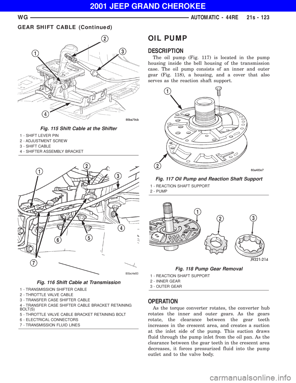 JEEP GRAND CHEROKEE 2001  Owners Manual 