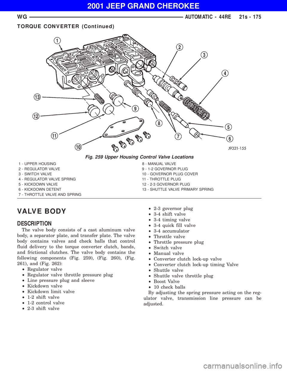 JEEP GRAND CHEROKEE 2001  Owners Manual 