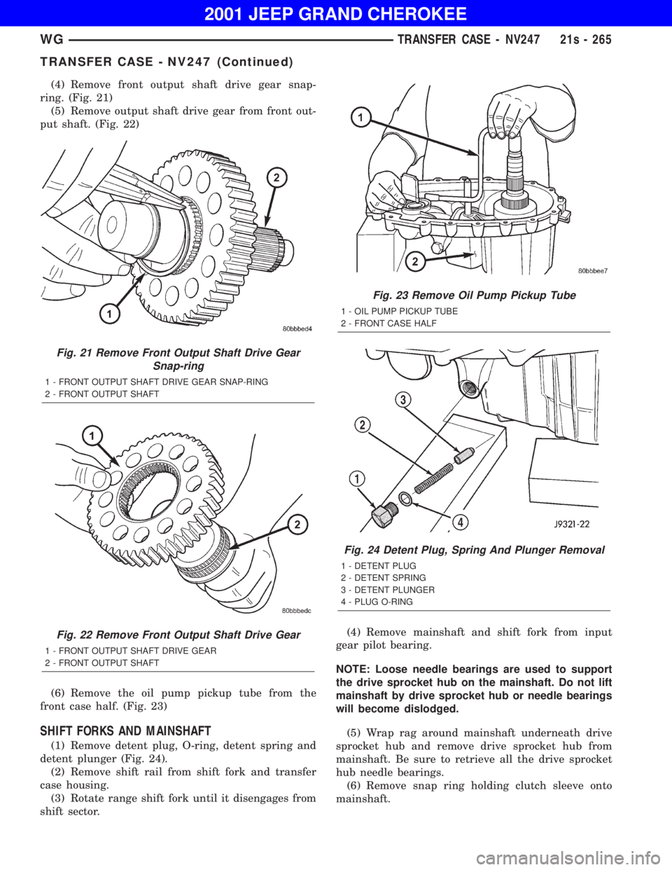 JEEP GRAND CHEROKEE 2001  Owners Manual 