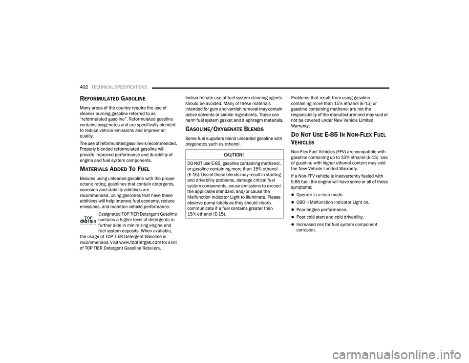 JEEP GRAND CHEROKEE LIMITED 2022  Owners Manual C�$U�7�,ON�
�O NO�7 �X�Ve E�85� ga�Vo�O�L�Qe �Fo�Qta�L�Q�L�Qg �Pet�Ka�Qo�O� 
o�U ga�Vo�O�L�Qe �Fo�Qta�L�Q�L�Qg �Po�Ue t�Ka�Q 15�\b��H�W�K�D�Q�R�O� 
�E�15�\f���8�V�H��R�I��W�K�H�V�H��E�O�H