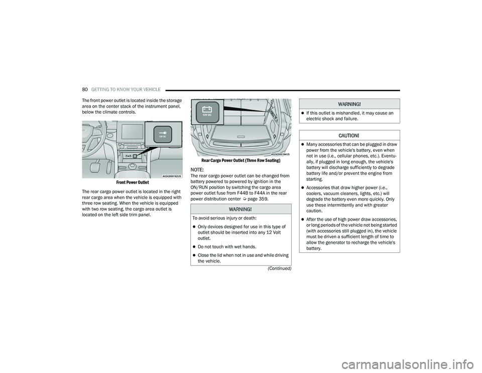 JEEP GRAND CHEROKEE LIMITED 2022 Manual Online W�$�5N�,N�*�
�7o a�Yo�L�G �Ve�U�Lo�X�V �L�Q�M�X�U�\ o�U �Geat�K�
Only devices designed for use in this type of 
outlet should be inserted into any 12 Volt 
outlet.
Do not touch with wet hands.