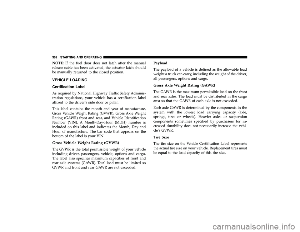 JEEP GRAND CHEROKEE LIMITED 2019  Owners Manual NOTE:If the fuel door does not latch after the manual
release cable has been activated, the actuator latch should
be manually returned to the closed position.
VEHICLE LOADING
Certification Label
As re JEEP GRAND CHEROKEE LIMITED 2019  Owners Manual NOTE:If the fuel door does not latch after the manual
release cable has been activated, the actuator latch should
be manually returned to the closed position.
VEHICLE LOADING
Certification Label
As re