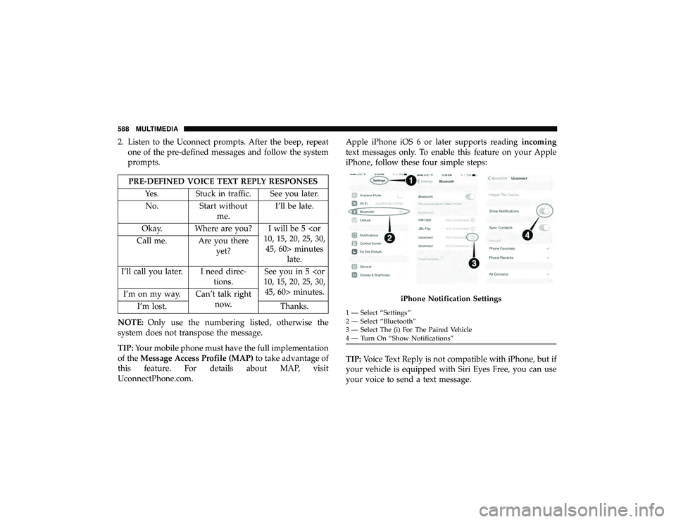 JEEP GRAND CHEROKEE LIMITED 2019 Owners Manual 2. Listen to the Uconnect prompts. After the beep, repeatone of the pre-defined messages and follow the system
prompts. JEEP GRAND CHEROKEE LIMITED 2019 Owners Manual 2. Listen to the Uconnect prompts. After the beep, repeatone of the pre-defined messages and follow the system
prompts.
