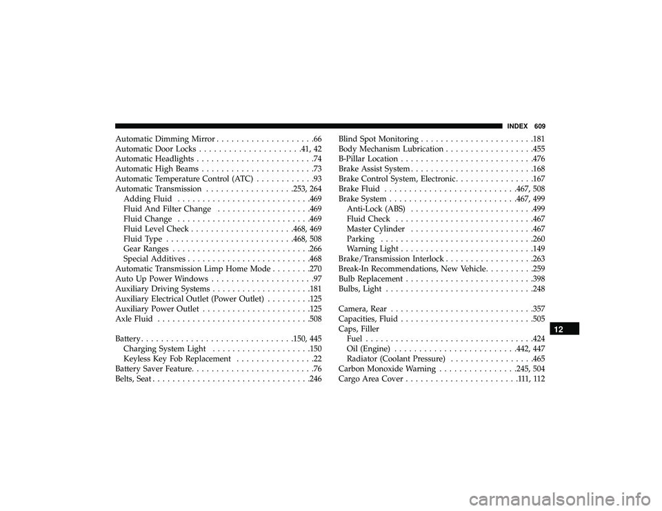 JEEP GRAND CHEROKEE LIMITED 2019 Owners Manual Automatic Dimming Mirror....................66
Automatic Door Locks .....................41, 42
Automatic Headlights ........................74
Automatic High Beams .......................73
Automatic JEEP GRAND CHEROKEE LIMITED 2019 Owners Manual Automatic Dimming Mirror....................66
Automatic Door Locks .....................41, 42
Automatic Headlights ........................74
Automatic High Beams .......................73
Automatic