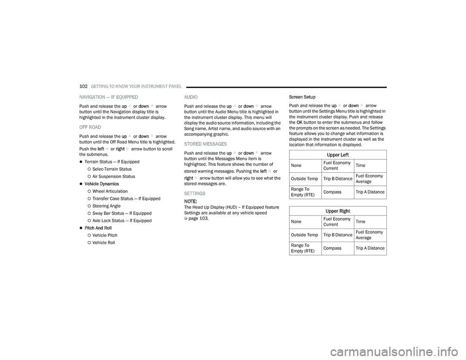 JEEP GRAND CHEROKEE TRAILHAWK 2021  Owners Manual �8�S�S�H�U��/�H�I�W
�1�R�Q�H�)�X�H�O��(�F�R�Q�R�P�\�
�&�X�U�U�H�Q�W�7�L�P�H
�2�X�W�V�L�G�H��7�H�P�S �7�U�L�S��%���L�V�W�D�Q�F�H �)�X�H�O��(�F�R�Q�R�P�\�
�$�Y�H�U�D�J�H
�5�D�Q�J�H��7�R�
�(�P