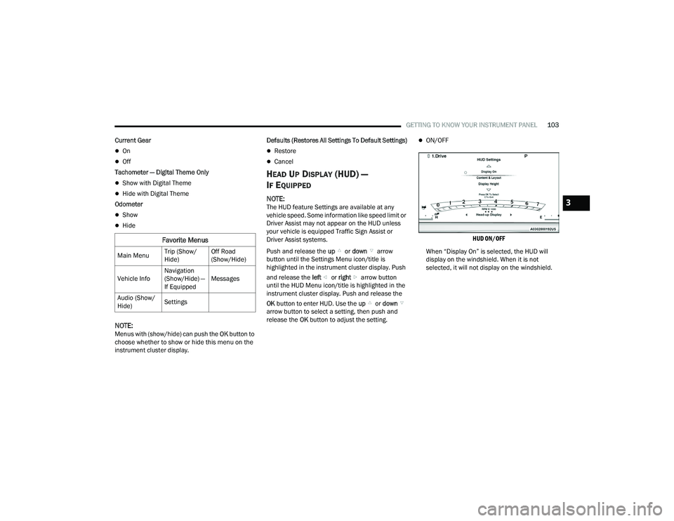 JEEP GRAND CHEROKEE TRAILHAWK 2021  Owners Manual 3

22_WL_OM_EN_USC_t.book  Page 103   