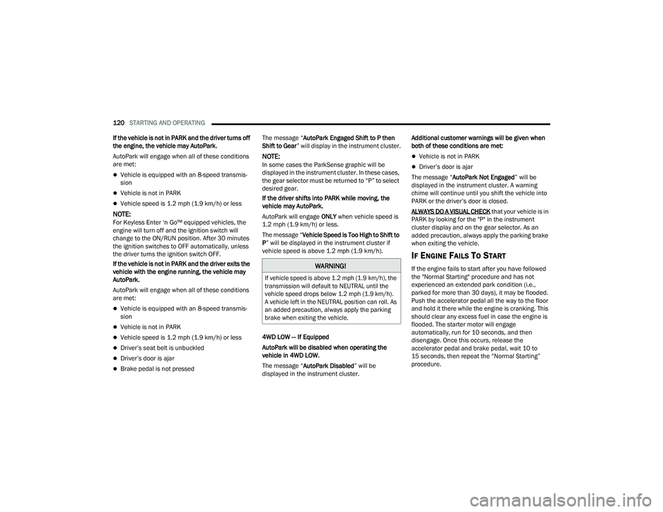 JEEP GRAND CHEROKEE TRAILHAWK 2021  Owners Manual ��W�K�D�W��\�R�X�U��Y�H�K�L�F�O�H��L�V��L�Q�
�3�$�5�.��E�\��O�R�R�N�L�Q�J��I�R�U��W�K�H���3���L�Q��W�K�H��L�Q�V�W�U�X�P�H�Q�W�
�F�O�X�V�W�H�U��G�L�V�S�O�D�\��D�Q�G��R�Q��W�K�H��J