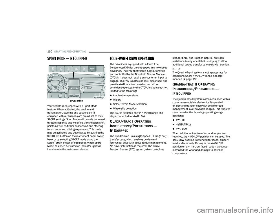JEEP GRAND CHEROKEE TRAILHAWK 2021  Owners Manual 