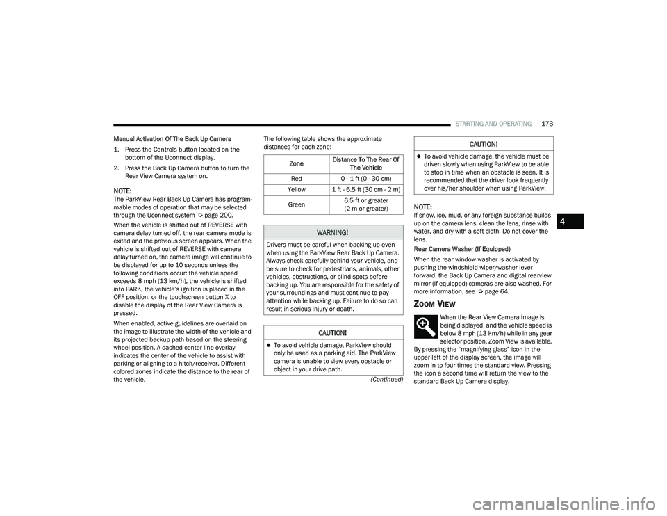 JEEP GRAND CHEROKEE TRAILHAWK 2021  Owners Manual �:�$�5�1�,�1�*�
��U�L�Y�H�U�V��P�X�V�W��E�H��F�D�U�H�I�X�O��Z�K�H�Q��E�D�F�N�L�Q�J��X�S��H�Y�H�Q�
�Z�K�H�Q��X�V�L�Q�J��W�K�H��3�D�U�N�9�L�H�Z��5�H�D�U��%�D�F�N��8�S��&�D�P�H�U�D��
�