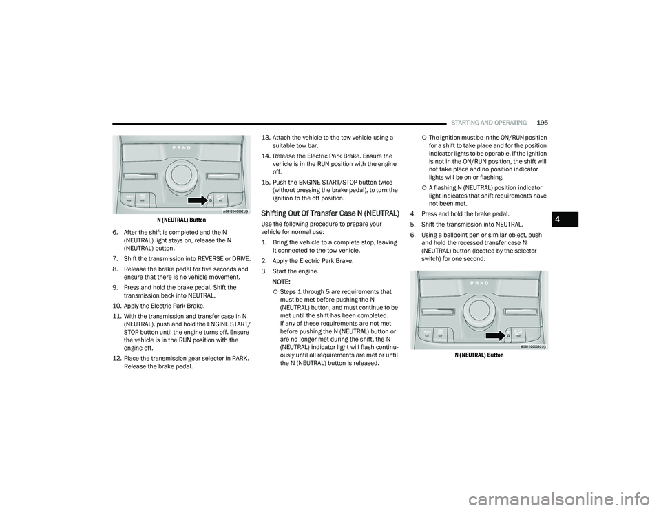 JEEP GRAND CHEROKEE TRAILHAWK 2021  Owners Manual 
4

22_WL_OM_EN_USC_t.book  Page 195   