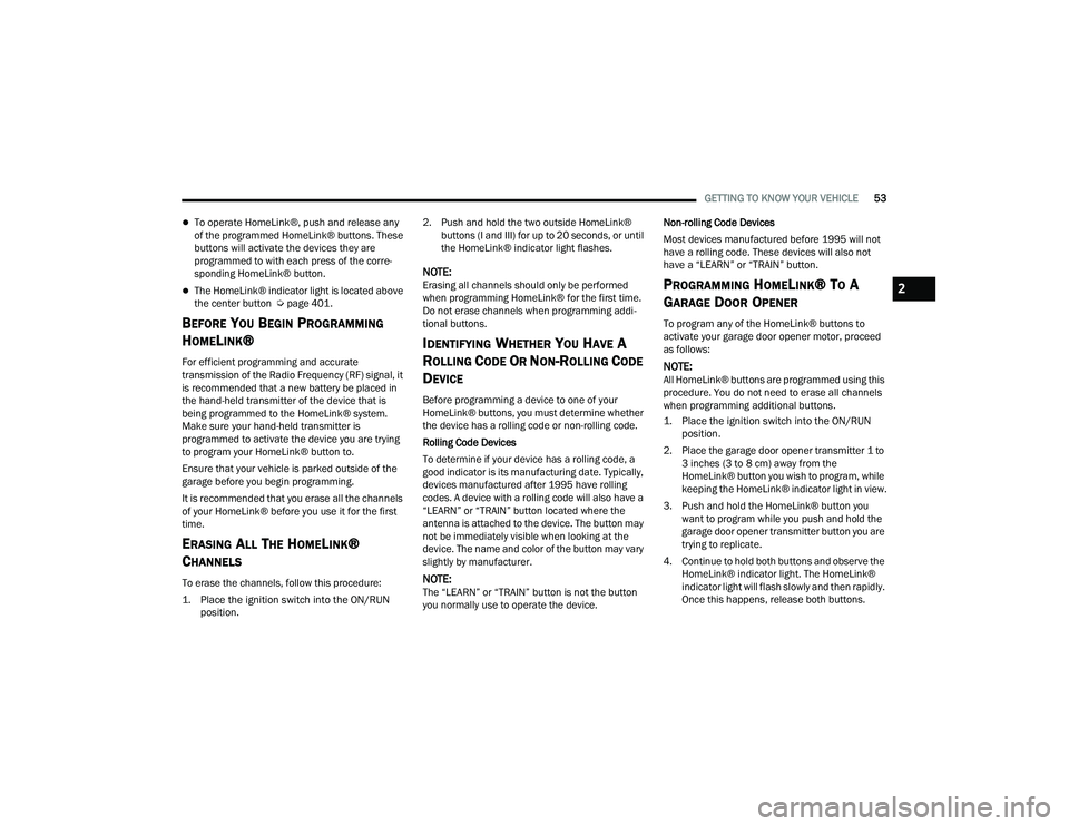 JEEP GRAND CHEROKEE TRAILHAWK 2021 Workshop Manual 2

22_WL_OM_EN_USC_t.book  Page 53   