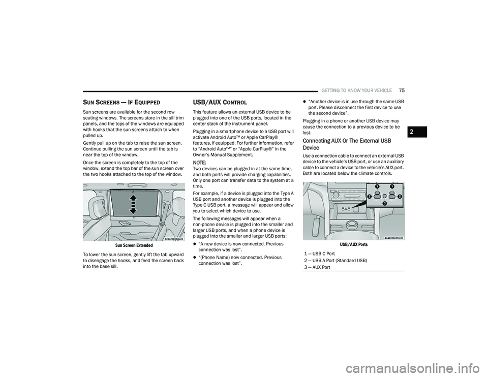 JEEP GRAND CHEROKEE TRAILHAWK 2021 Manual PDF 2

22_WL_OM_EN_USC_t.book  Page 75   