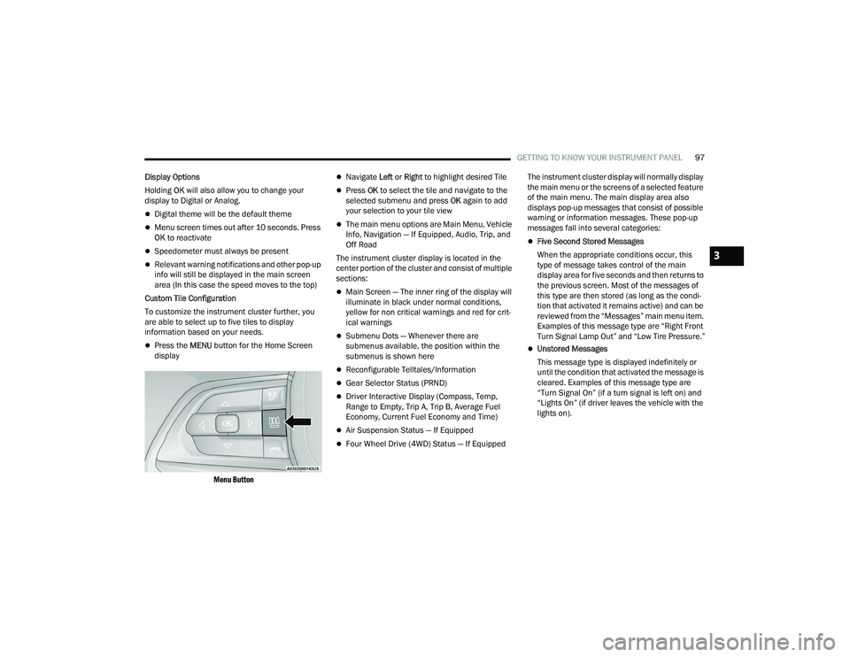 JEEP GRAND CHEROKEE TRAILHAWK 2021  Owners Manual 3

22_WL_OM_EN_USC_t.book  Page 97   