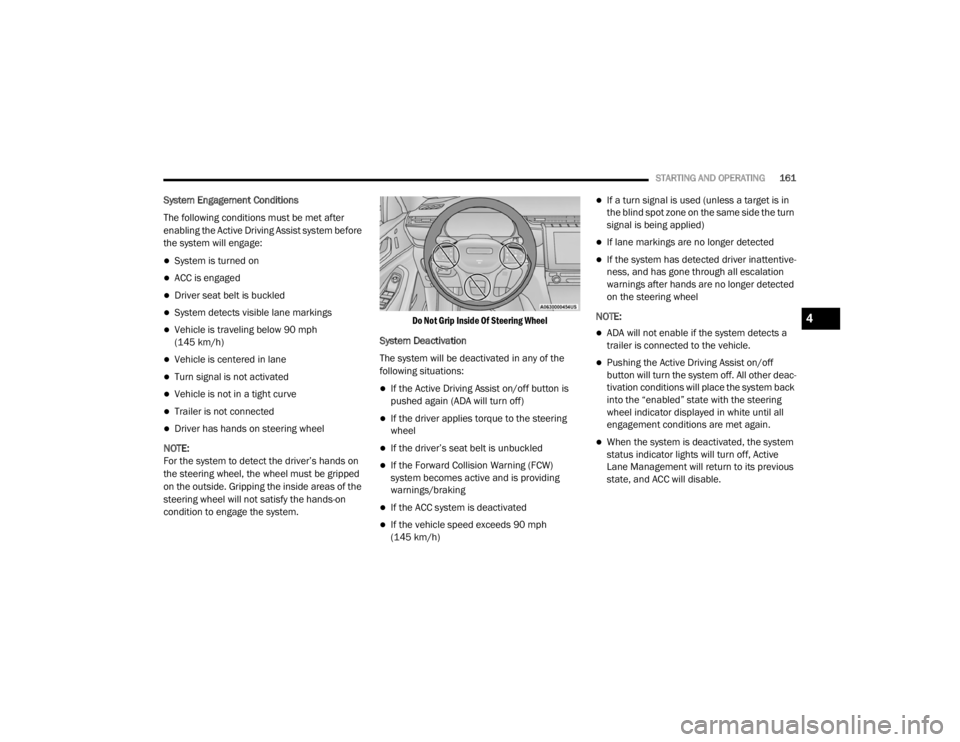 JEEP GRAND CHEROKEE L 2021  Owners Manual 4

21_WL_OM_EN_USC_t.book  Page 161   
