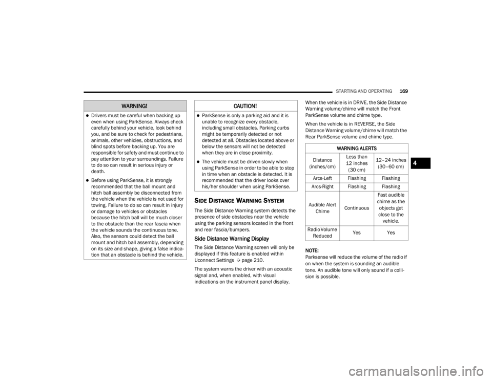 JEEP GRAND CHEROKEE L 2021  Owners Manual �:�$�5�1�,�1�*�
Drivers must be careful when backing up 
even when using ParkSense. Always check 
carefully behind your vehicle, look behind 
you, and be sure to check for pedestrians, 
animals, o