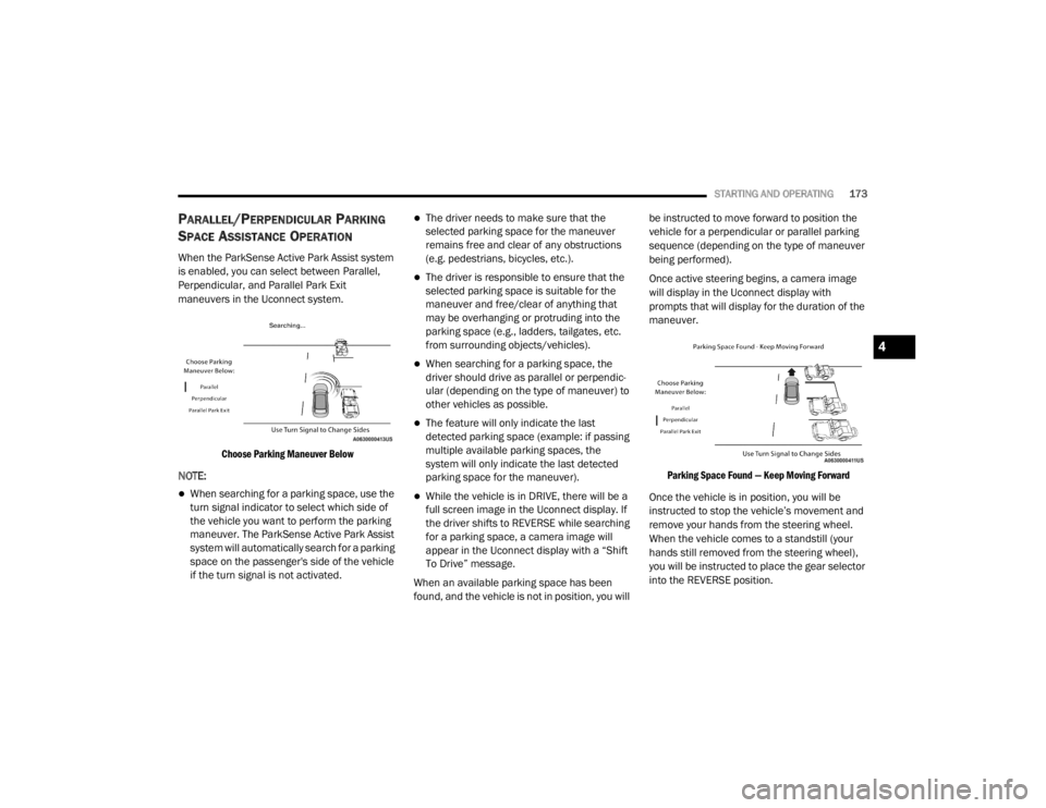 JEEP GRAND CHEROKEE L 2021  Owners Manual 4

21_WL_OM_EN_USC_t.book  Page 173   