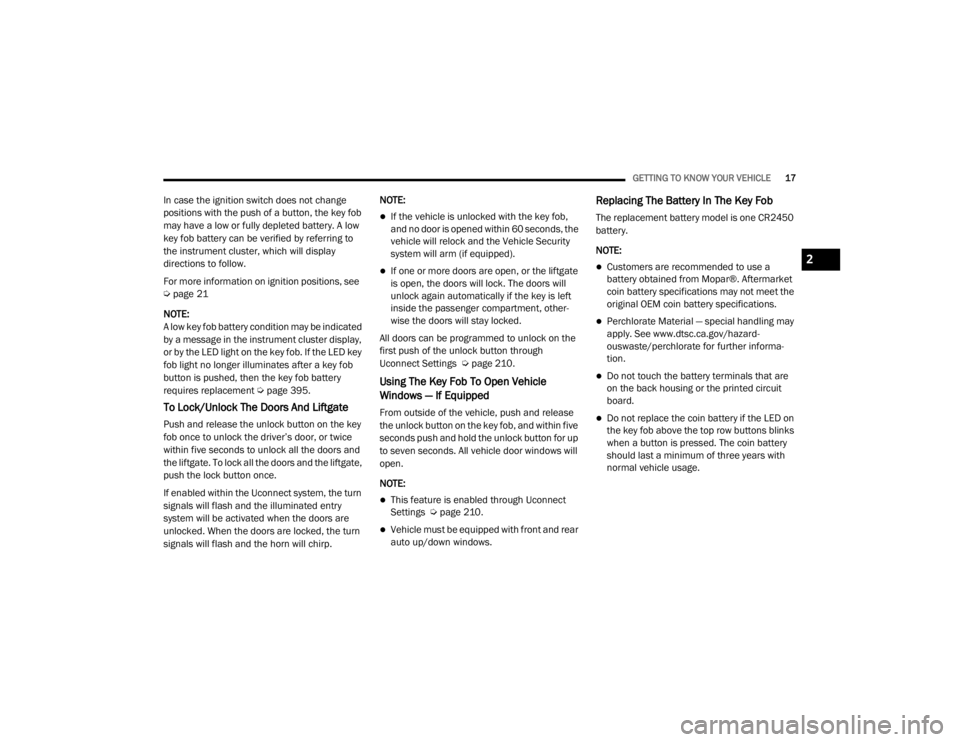 JEEP GRAND CHEROKEE L 2021 User Guide 2

21_WL_OM_EN_USC_t.book  Page 17   