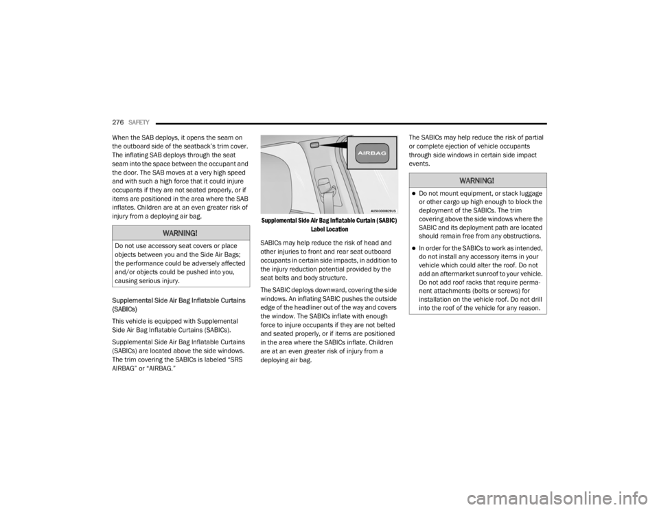 JEEP GRAND CHEROKEE L 2021  Owners Manual �:�$�5�1�,�1�*�
��R��Q�R�W��X�V�H��D�F�F�H�V�V�R�U�\��V�H�D�W��F�R�Y�H�U�V��R�U��S�O�D�F�H�
�R�E�M�H�F�W�V��E�H�W�Z�H�H�Q��\�R�X��D�Q�G��W�K�H��6�L�G�H��$�L�U��%�D�J�V��
�W�K�H��S�