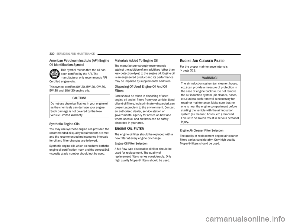 JEEP GRAND CHEROKEE L 2021  Owners Manual �:�$�5�1�,�1�*�
�7�K�H��D�L�U��L�Q�G�X�F�W�L�R�Q��V�\�V�W�H�P���D�L�U��F�O�H�D�Q�H�U���K�R�V�H�V��
�H�W�F��\f��F�D�Q��S�U�R�Y�L�G�H��D��P�H�D�V�X�U�H��R�I��S�U�R�W�H�F�W�L�R�Q��L�Q�