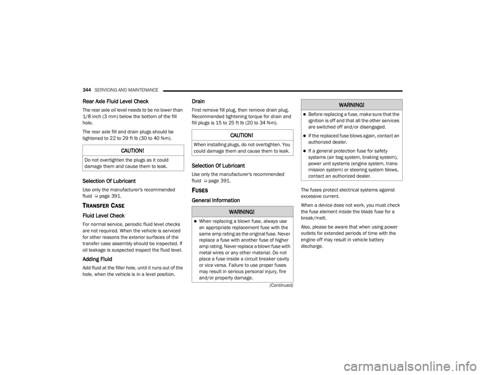 JEEP GRAND CHEROKEE L 2021  Owners Manual �&�$�8�7�,�2�1�
�:�K�H�Q��L�Q�V�W�D�O�O�L�Q�J��S�O�X�J�V���G�R��Q�R�W��R�Y�H�U�W�L�J�K�W�H�Q���<�R�X�
�F�R�X�O�G��G�D�P�D�J�H��W�K�H�P��D�Q�G��F�D�X�V�H��W�K�H�P��W�R��O�H�D�N�
�:�$�