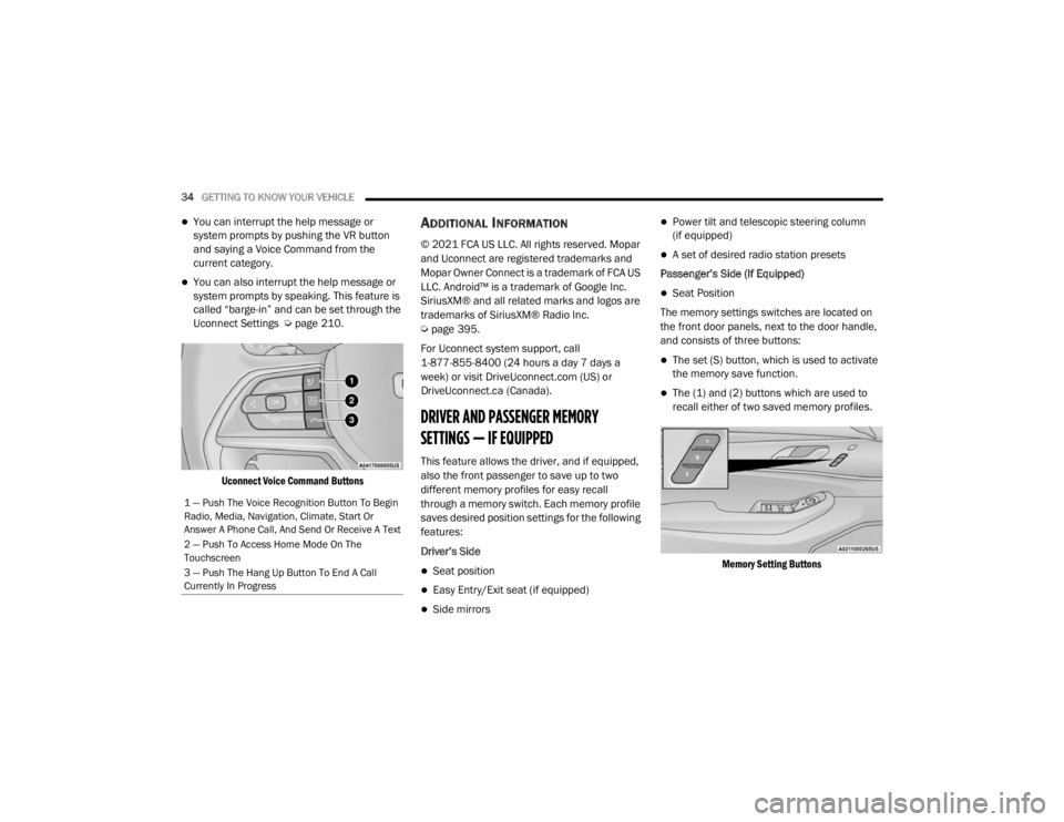 JEEP GRAND CHEROKEE L 2021 Owners Guide 