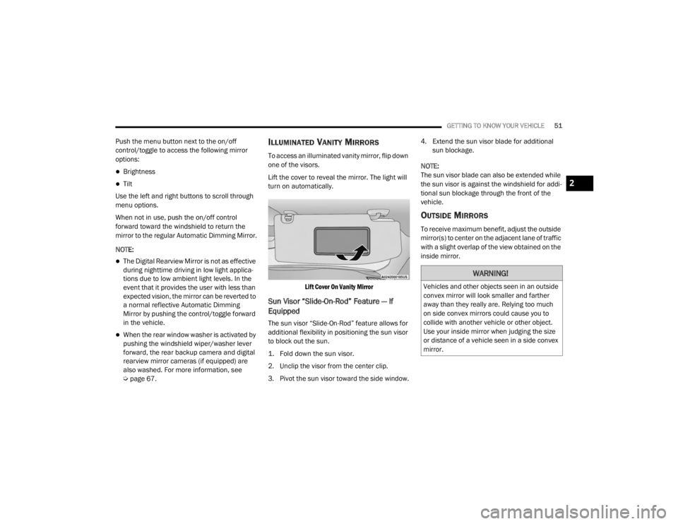 JEEP GRAND CHEROKEE L 2021 Workshop Manual �:�$�5�1�,�1�*�
�9�H�K�L�F�O�H�V��D�Q�G��R�W�K�H�U��R�E�M�H�F�W�V��V�H�H�Q��L�Q��D�Q��R�X�W�V�L�G�H�
�F�R�Q�Y�H�[��P�L�U�U�R�U��Z�L�O�O��O�R�R�N��V�P�D�O�O�H�U��D�Q�G��I�D�U�W�K�H�U�
�