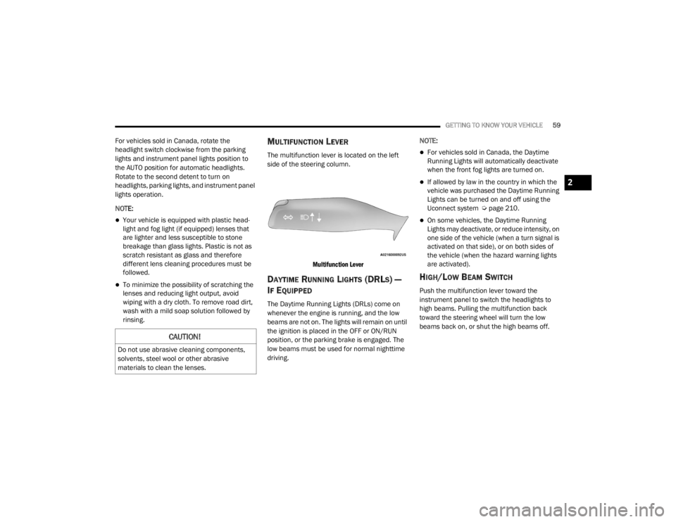 JEEP GRAND CHEROKEE L 2021 Repair Manual 2

21_WL_OM_EN_USC_t.book  Page 59   