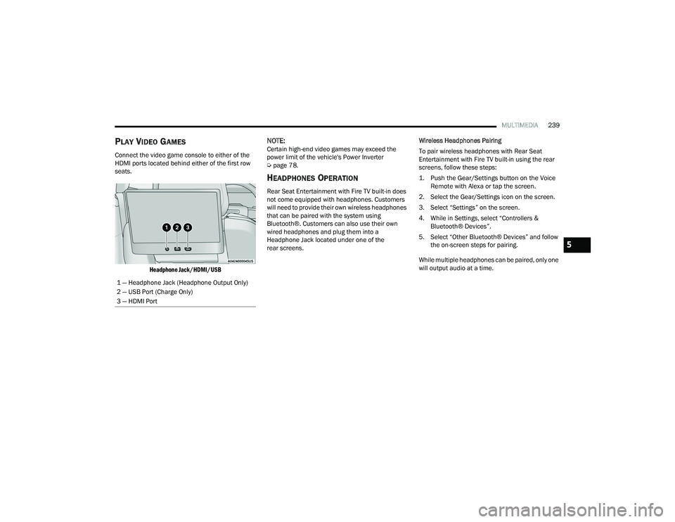 JEEP GRAND CHEROKEE 4XE 2022  Owners Manual 5

22_WL_OM_EN_USC_t.book  Page 239   