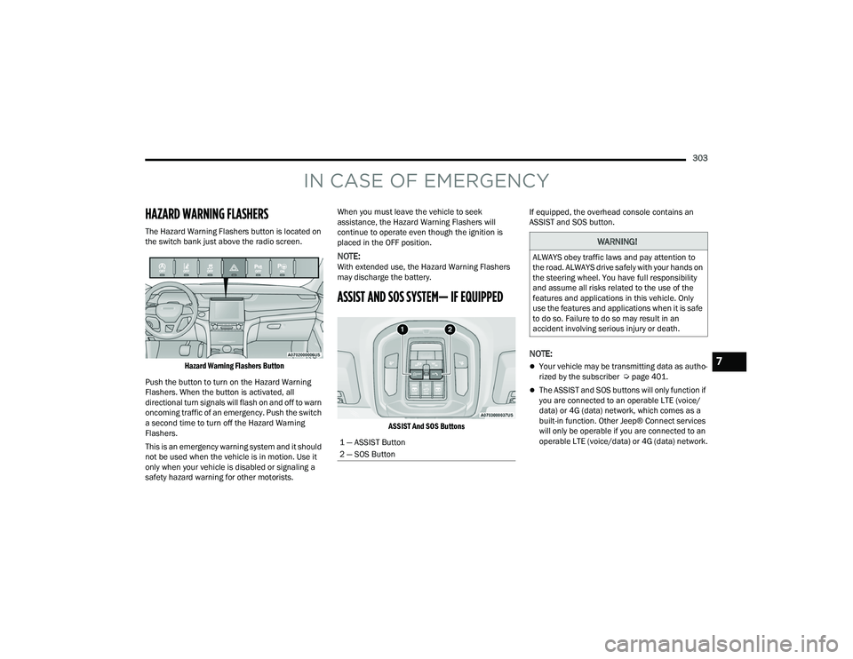 JEEP GRAND CHEROKEE 4XE 2022  Owners Manual IN CASE OF EMERGENCY
�\b�����