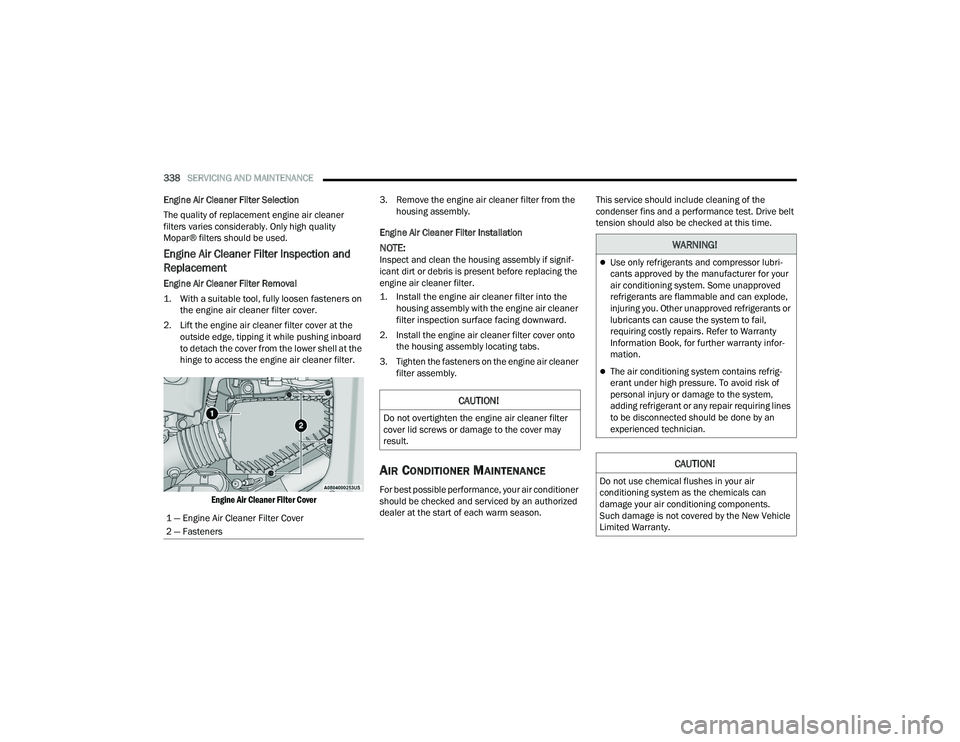 JEEP GRAND CHEROKEE 4XE 2022  Owners Manual �&�$�8�7�,�2�1�
��R��Q�R�W��R�Y�H�U�W�L�J�K�W�H�Q��W�K�H��H�Q�J�L�Q�H��D�L�U��F�O�H�D�Q�H�U��I�L�O�W�H�U�
�F�R�Y�H�U��O�L�G��V�F�U�H�Z�V��R�U��G�D�P�D�J�H��W�R��W�K�H��F�R�Y�H�U��P�D