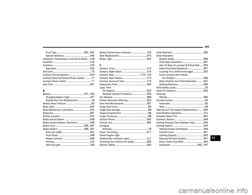 JEEP GRAND CHEROKEE 4XE 2022  Owners Manual 11

22_WL_OM_EN_USC_t.book  Page 403   