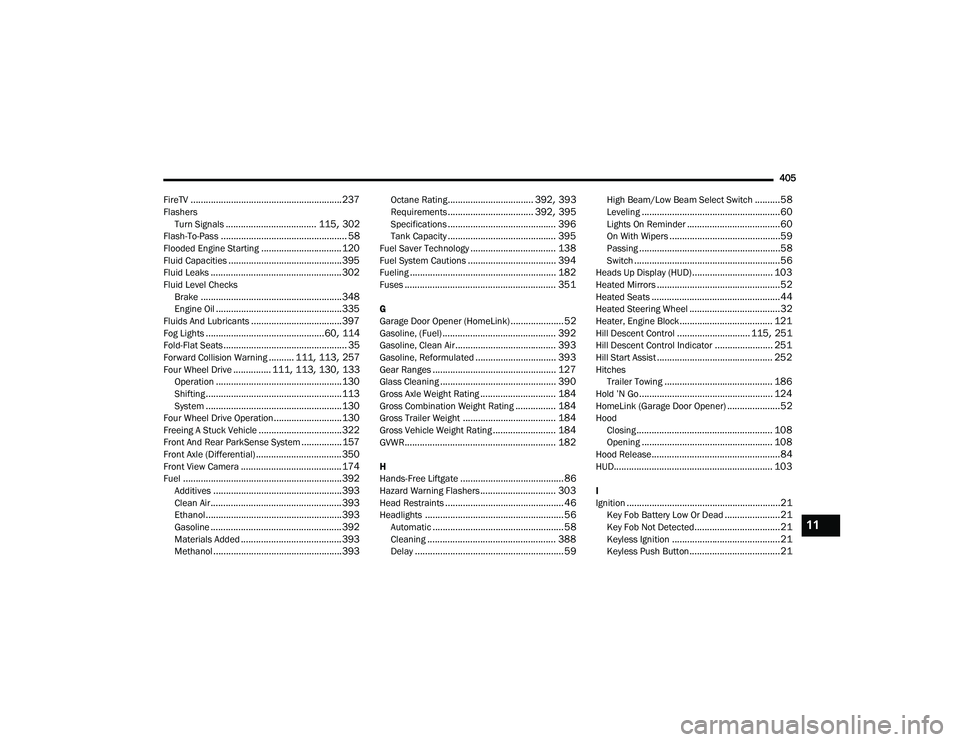 JEEP GRAND CHEROKEE 4XE 2022  Owners Manual 11

22_WL_OM_EN_USC_t.book  Page 405   