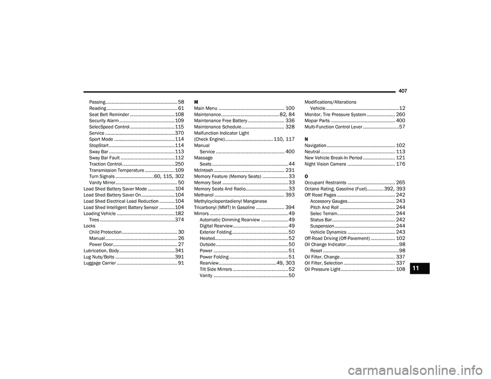 JEEP GRAND CHEROKEE 4XE 2022  Owners Manual 11

22_WL_OM_EN_USC_t.book  Page 407   