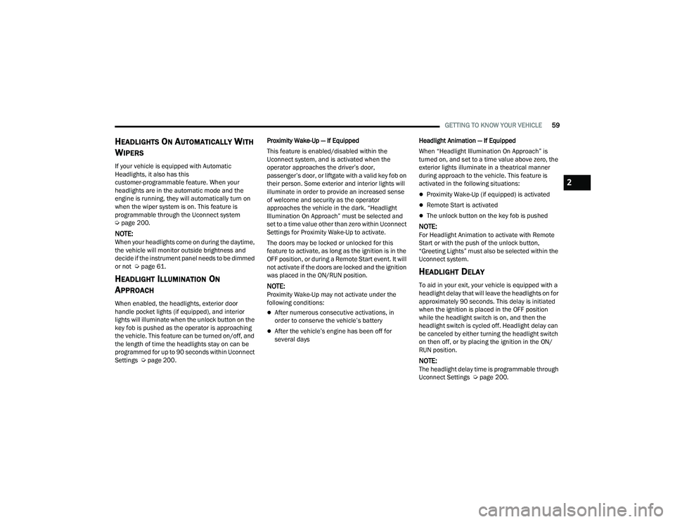 JEEP GRAND CHEROKEE 4XE 2022 Repair Manual 2

22_WL_OM_EN_USC_t.book  Page 59   