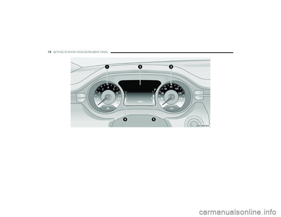 JEEP COMPASS 2023 Manual PDF 
74GETTING TO KNOW YOUR INSTRUMENT PANEL  

22_MP_OM_EN_USC_t.book  Page 74   