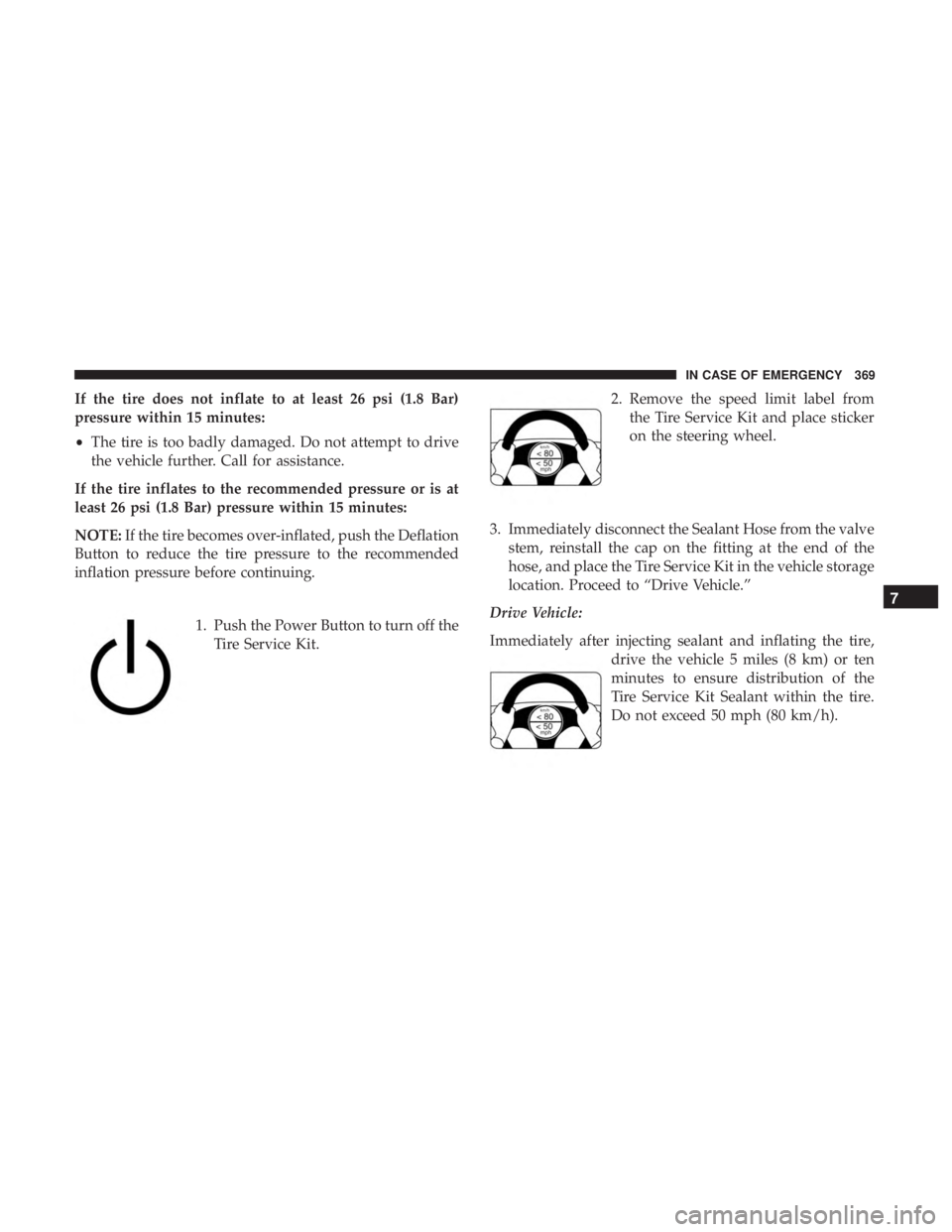 JEEP COMPASS TRAILHAWK 2018  Owners Manual 7
IN CASE OF EMERGENCY 369 